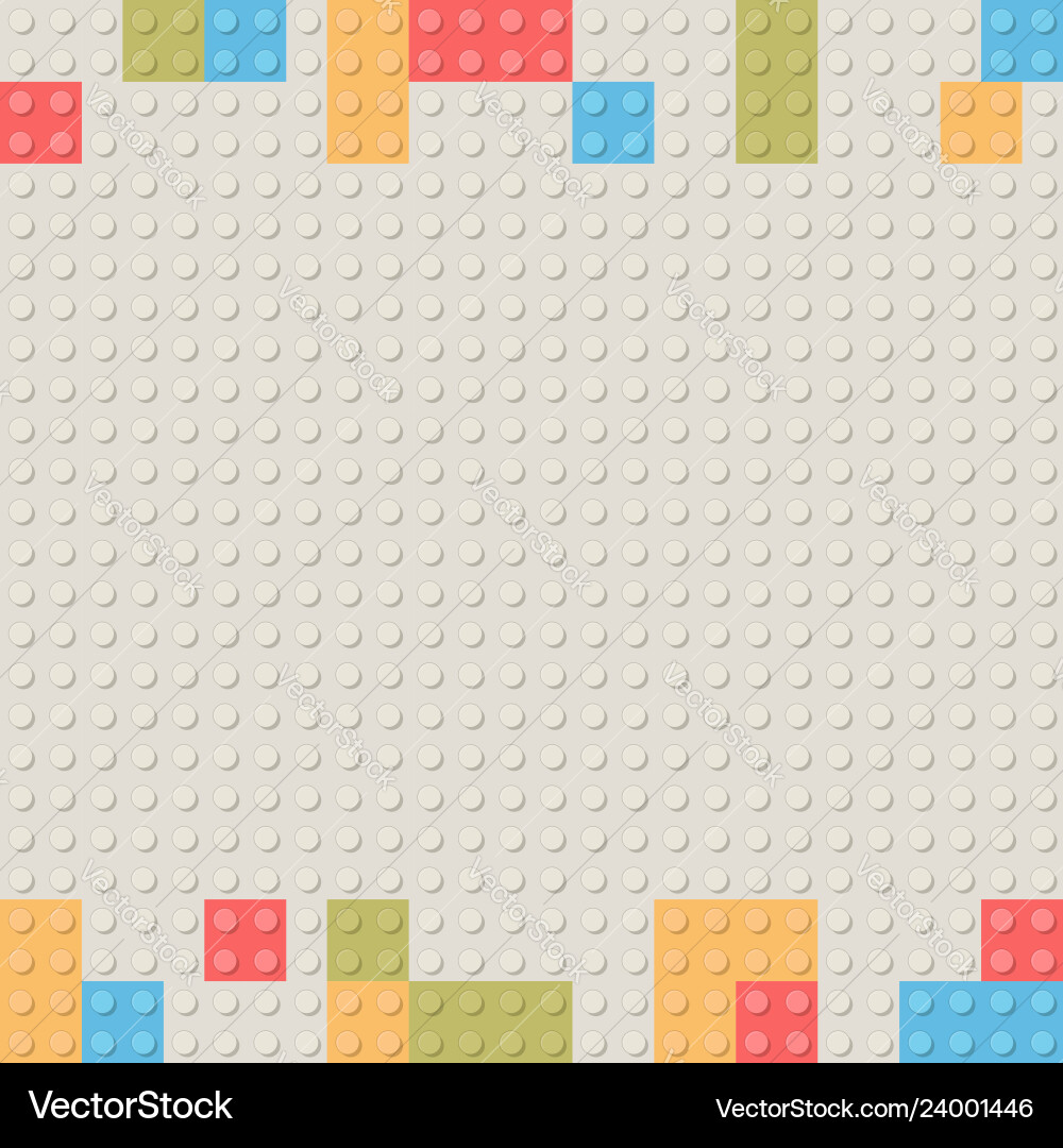Plastic Building Blocks Background Vector Image