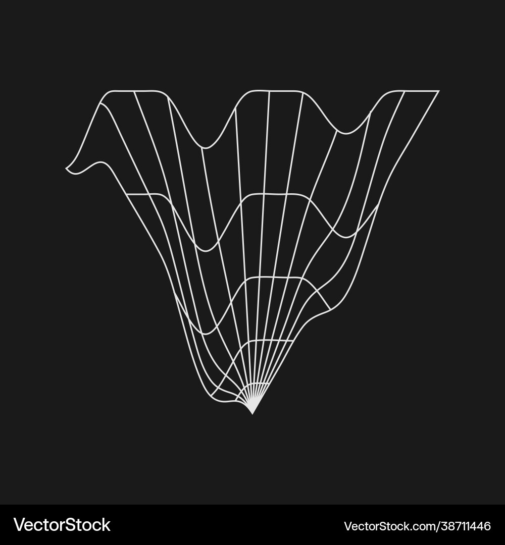 Retrofuturistic liquid distorted triangle grid Retrofuturistic liquid distorted triangle grid vector image