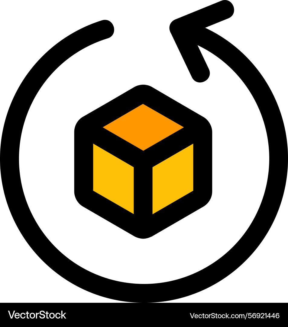 Rotate object icon design vector image