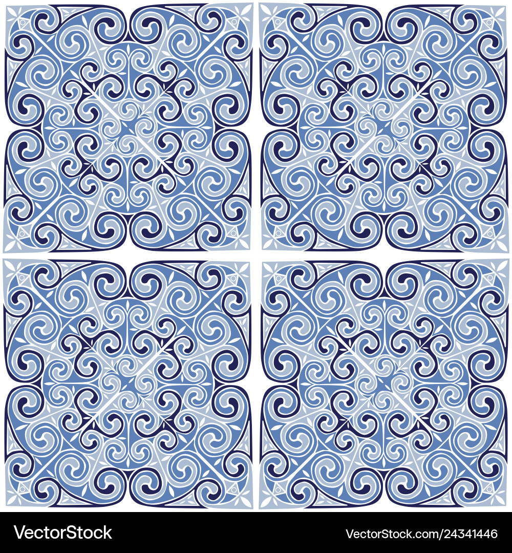 Seamless pattern in the form of decorative tiles vector image