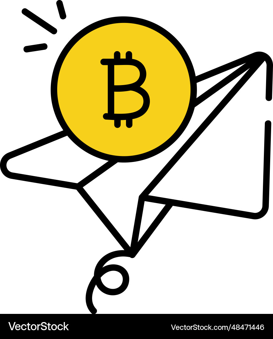 Send bitcoin Vector Image