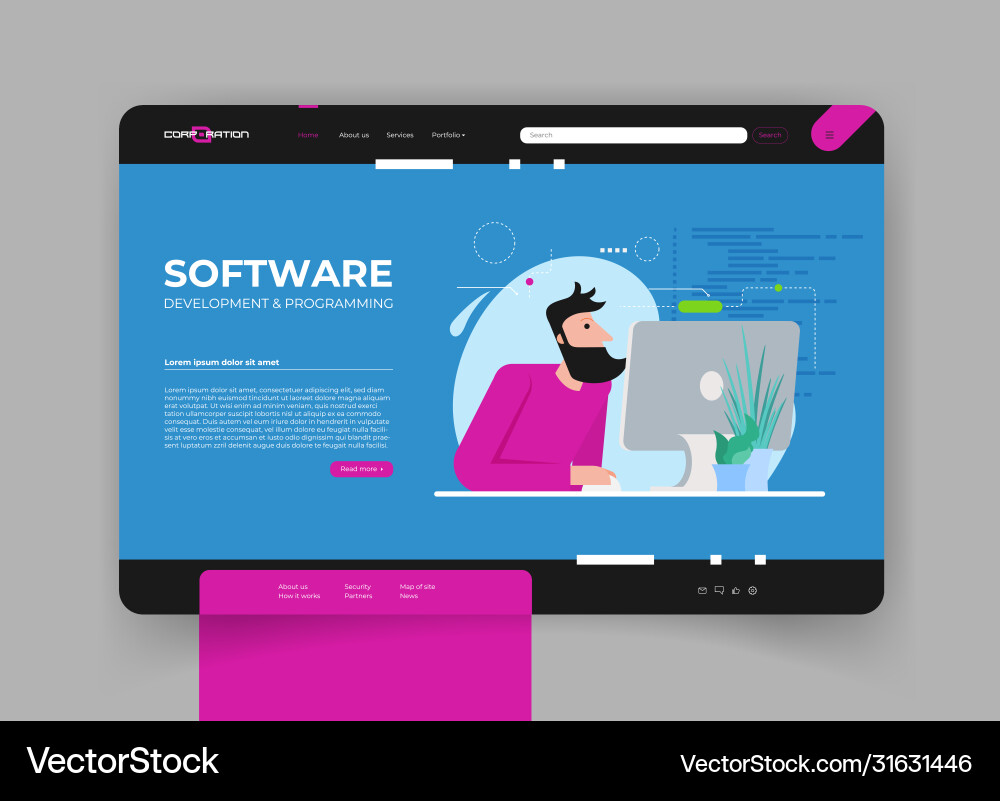 Softwareentwicklung und Programmcode Softwareentwicklung und Programmcode vektorbild