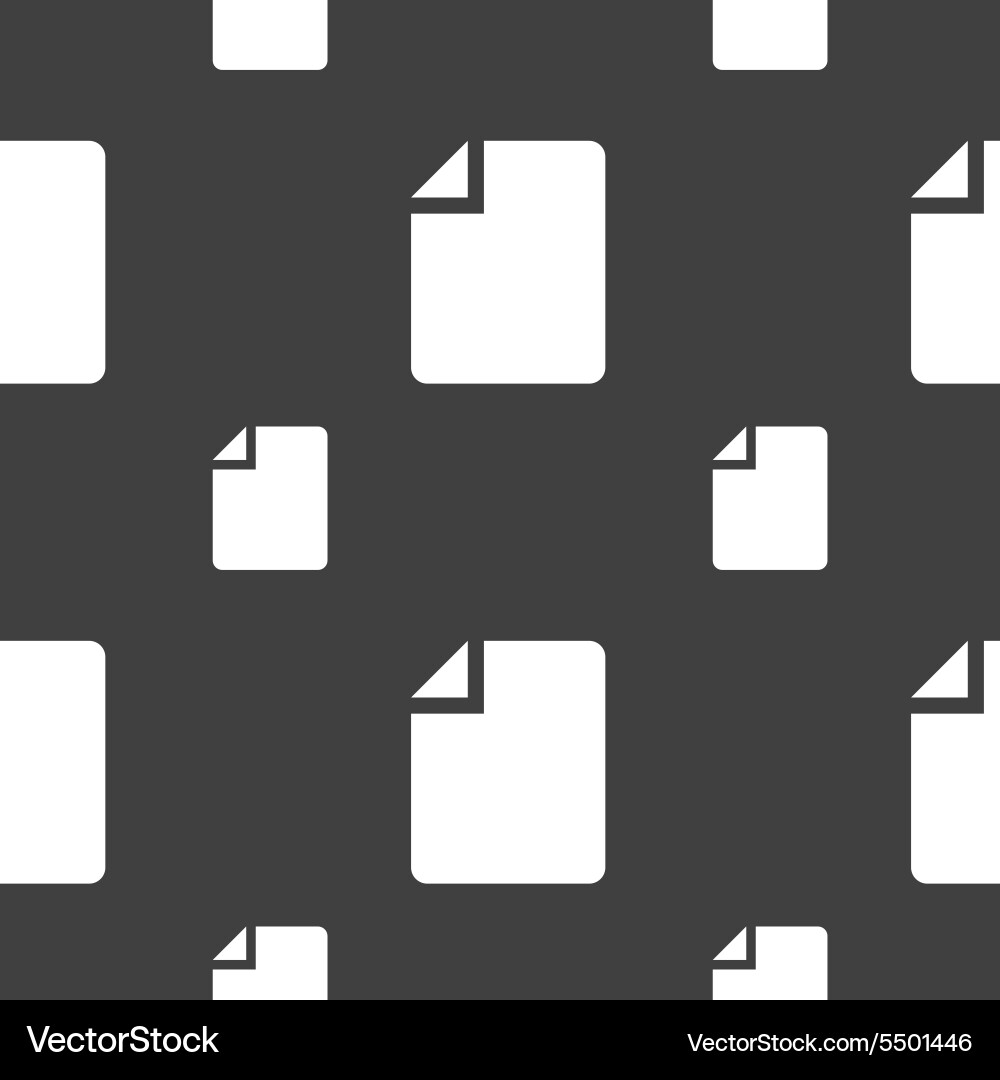 Text file icon sign seamless pattern on a gray vector image
