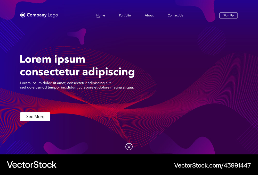 Abstract background website landing page template Abstract background website landing page template vector image