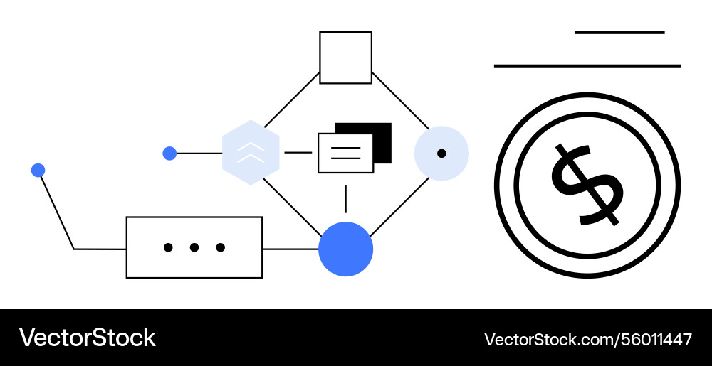 Abstract connection process visualizing technology Abstract connection process visualizing technology vector image