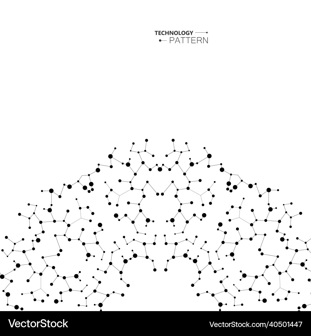 Circle abstract connect with connecting dots Circle abstract connect with connecting dots Vector Image