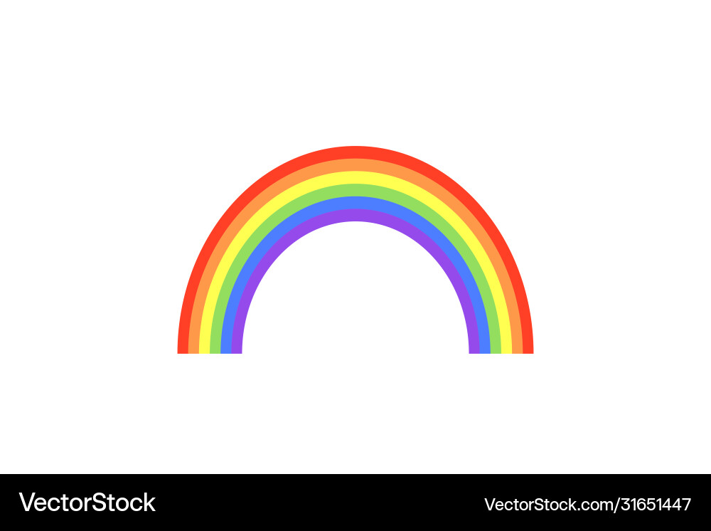 Colour rainbow isolated on white background lgbt Colour rainbow isolated on white background lgbt vector image