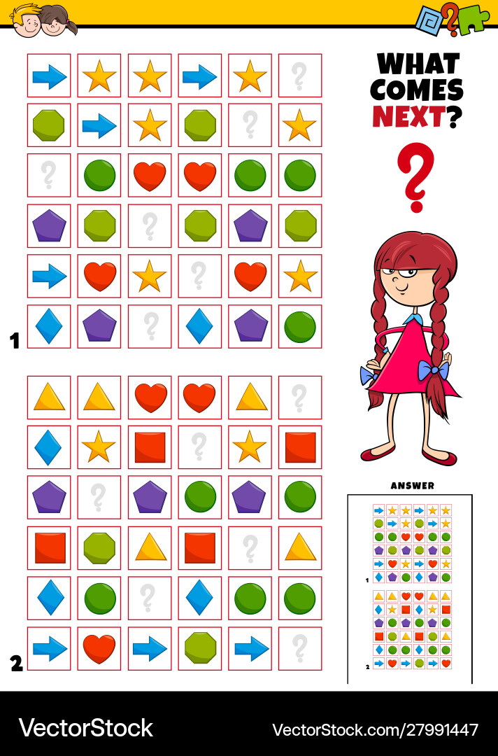 Complete the Pattern Puzzle vector image