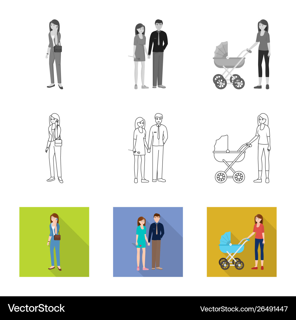 Design character and avatar logo set Vector Image