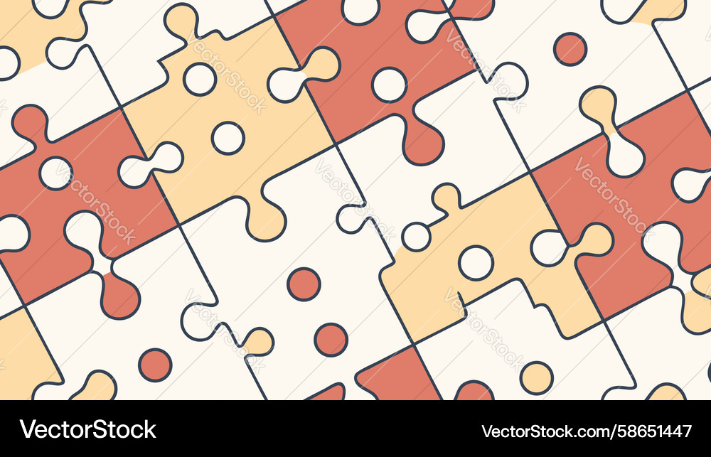Interlocking Puzzle Pieces Pattern Vector Image