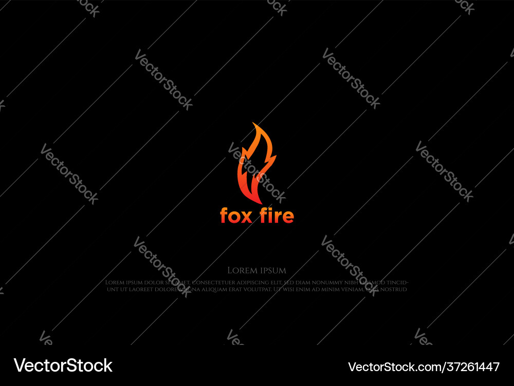 Modern colorful fox tail or fire flame logo design Modern colorful fox tail or fire flame logo design vector image