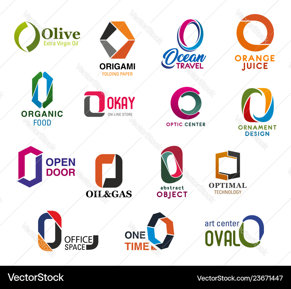 O letter font design corporate business identity O letter font design corporate business identity vector image