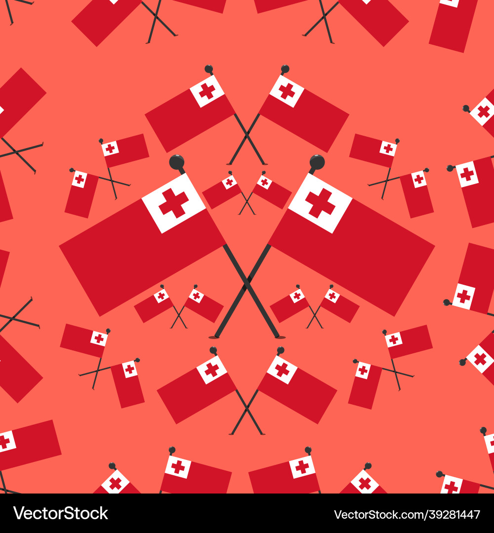 Pattern tonga flags Pattern tonga flags Vector Image