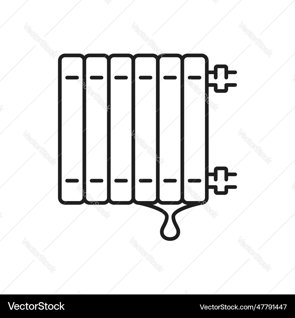 Plumbing service icon for heater radiator leakage Plumbing service icon for heater radiator leakage vector image