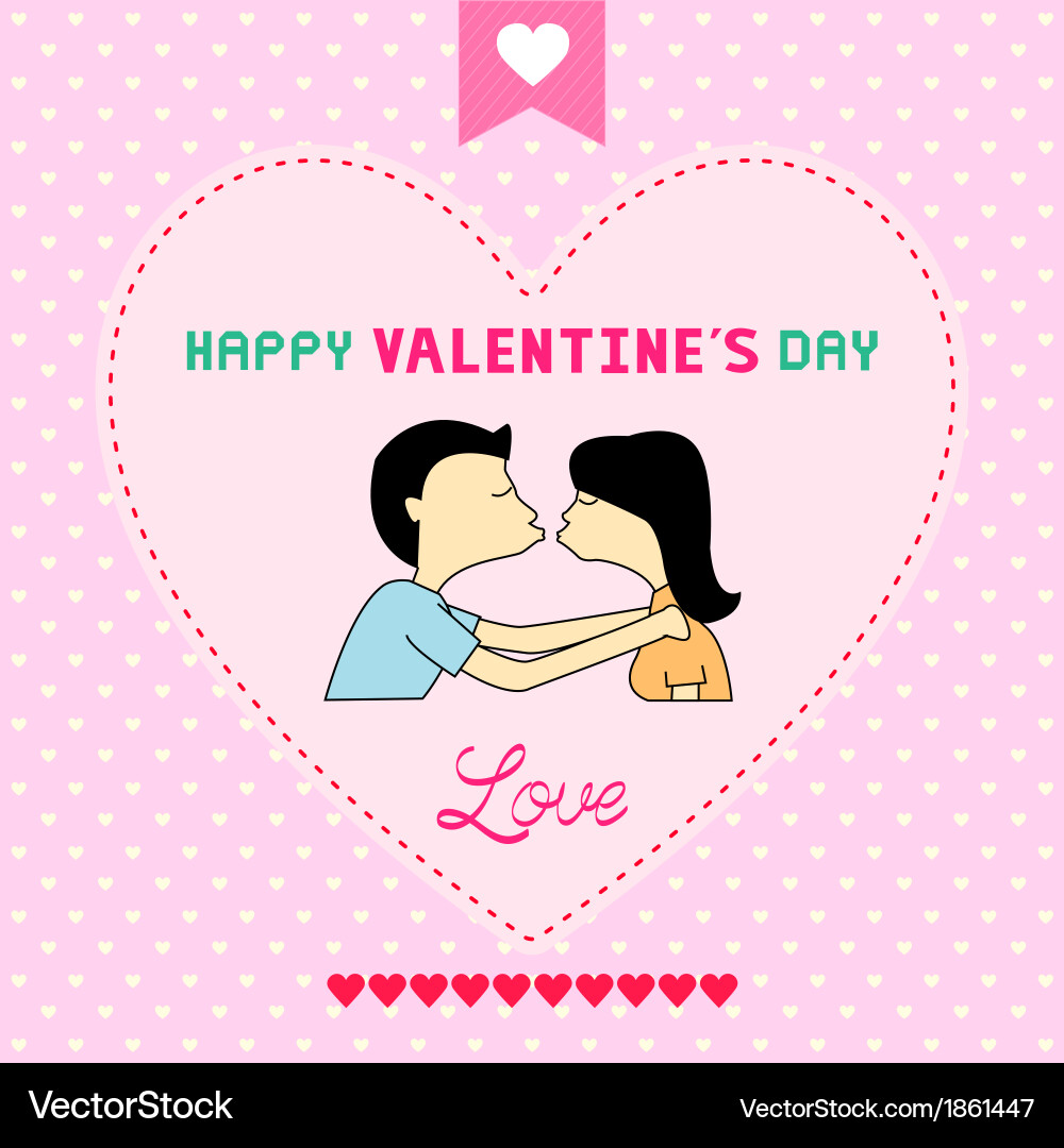 Romantic card74 Vector Image