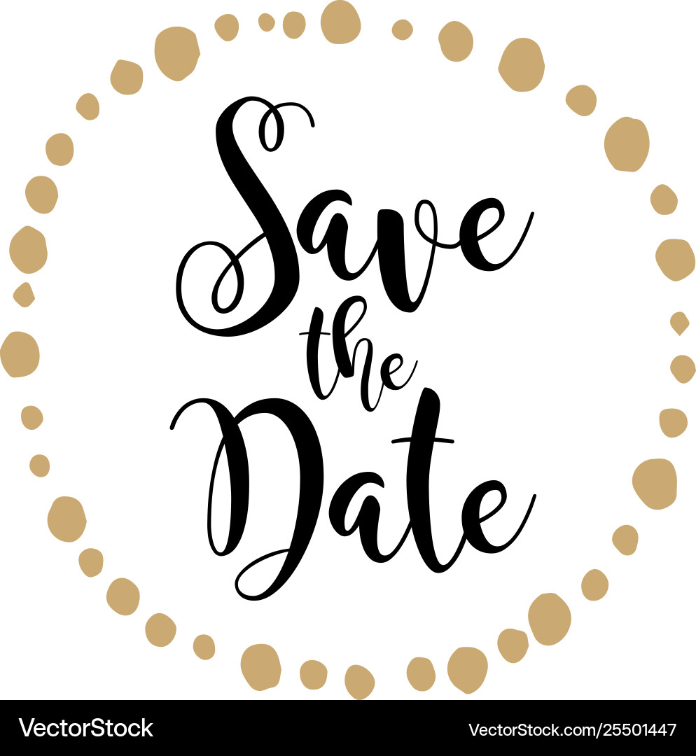 Save date invite card template with modern Vector Image
