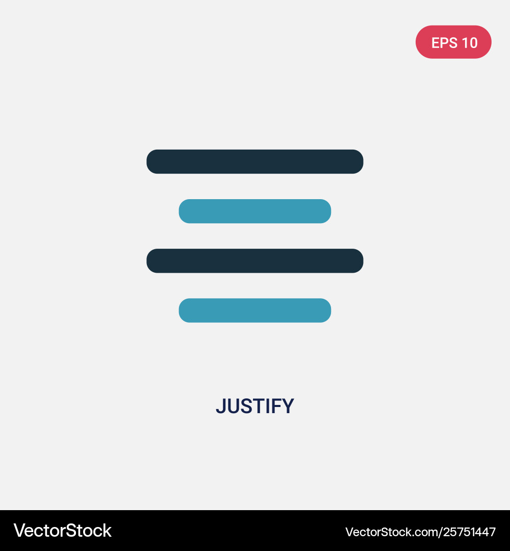 Two color justify icon from user interface Two color justify icon from user interface vector image