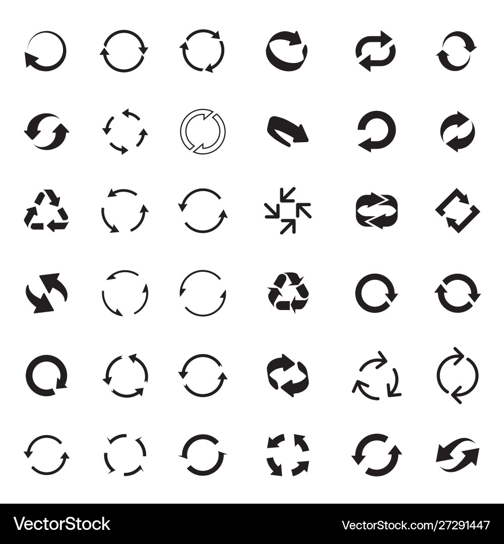Web Refresh & Reload Arrows - Set vektorbild