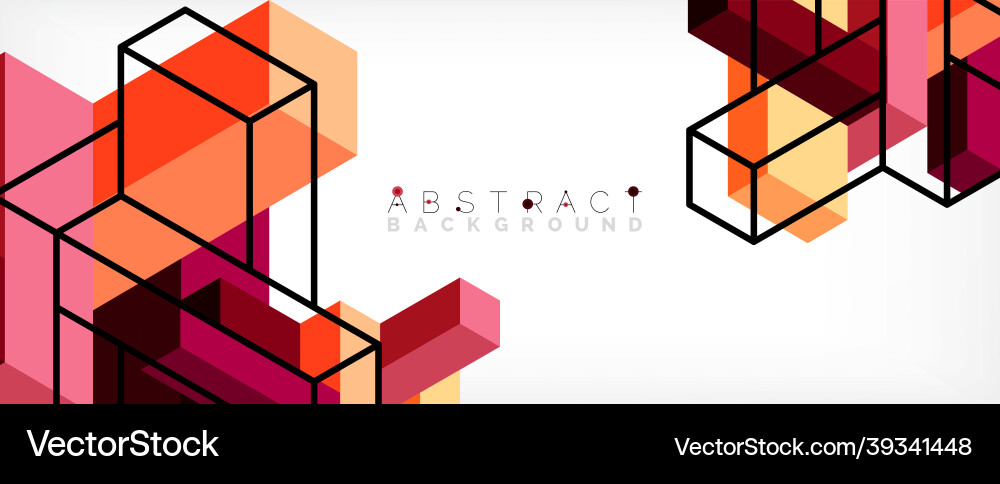 Abstract background 3d cubes cubic elements Abstract background 3d cubes cubic elements vector image