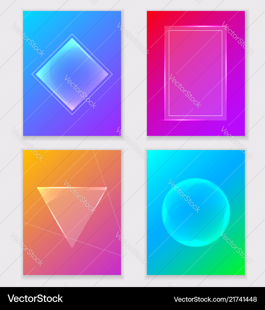 Abstract colorful gradient backgrounds Vector Image