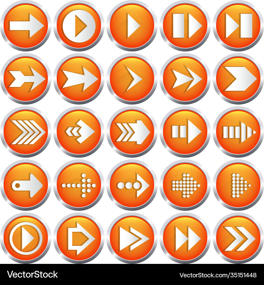 Arrow buttons vector image