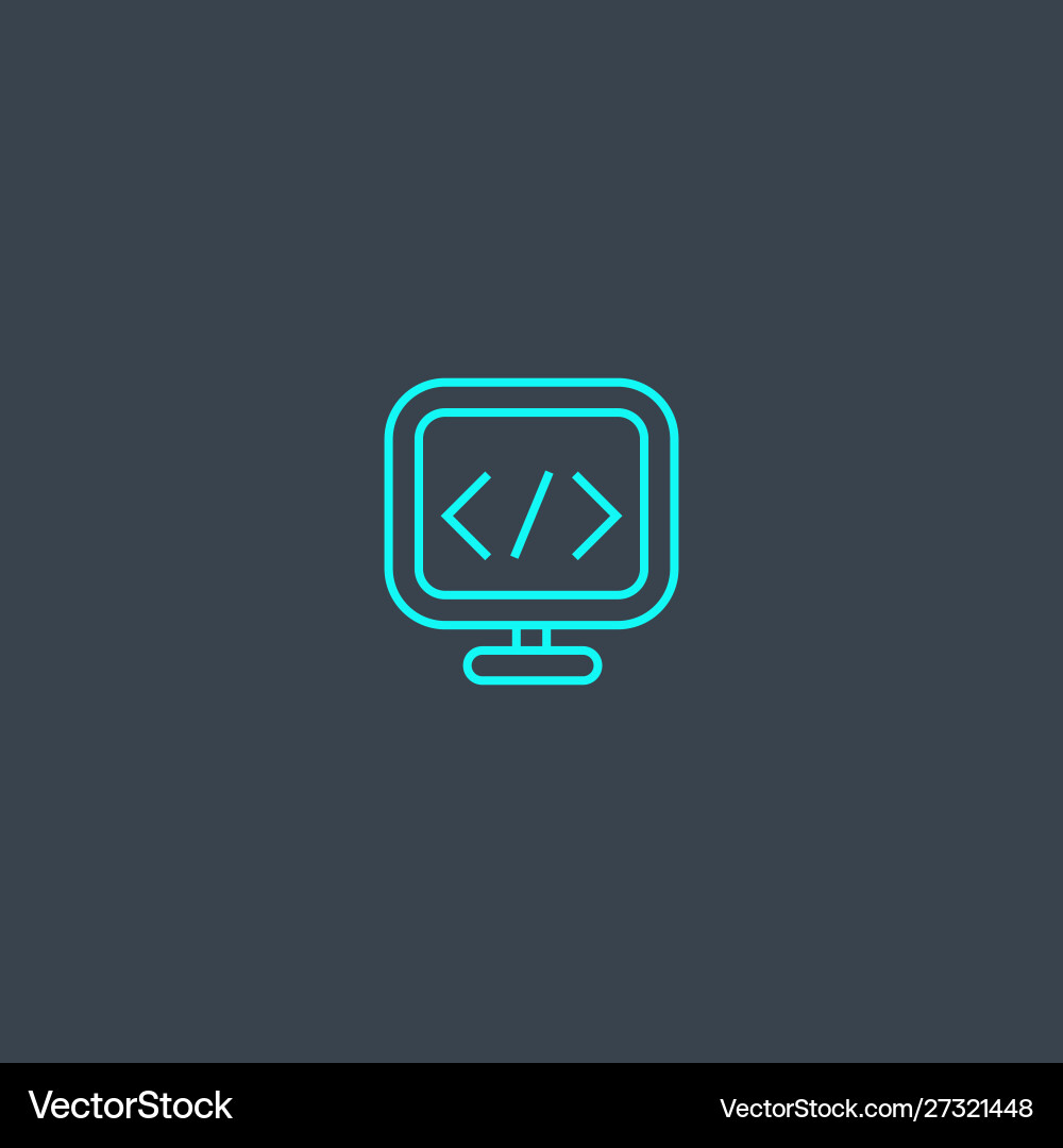 Codierung Konzept blau Linie Icon einfaches dünnes Element Codierung Konzept blau Linie Icon einfaches dünnes Element vektorbild