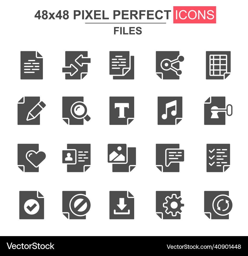 Dateien glyph icon set Dokument Schloss bearbeiten löschen Dateien glyph icon set Dokument Schloss bearbeiten löschen vektorbild