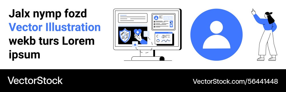 Digital dashboard with analytics and profile icon Digital dashboard with analytics and profile icon vector image