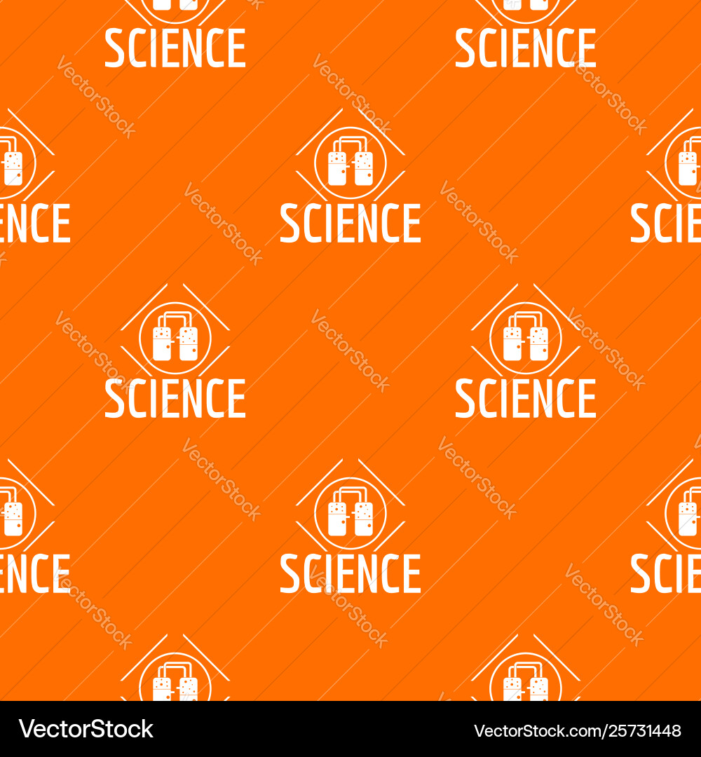 Experiment center pattern orange Experiment center pattern orange Vector Image