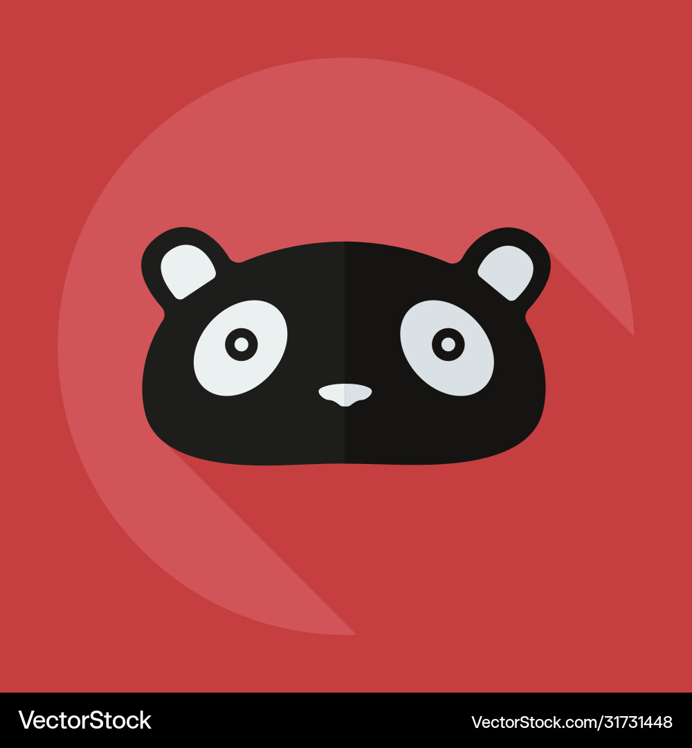 Flat modern design with shadow icons pandas Vector Image