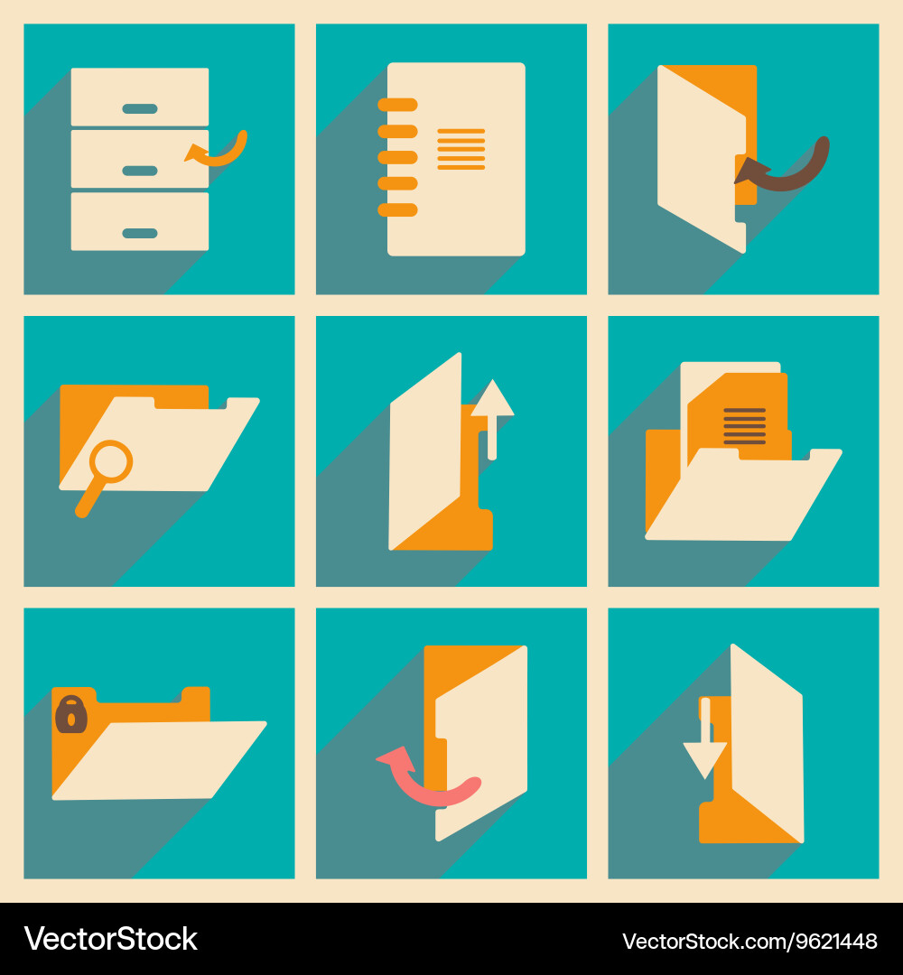 Flat with shadow concept and mobile application Vector Image