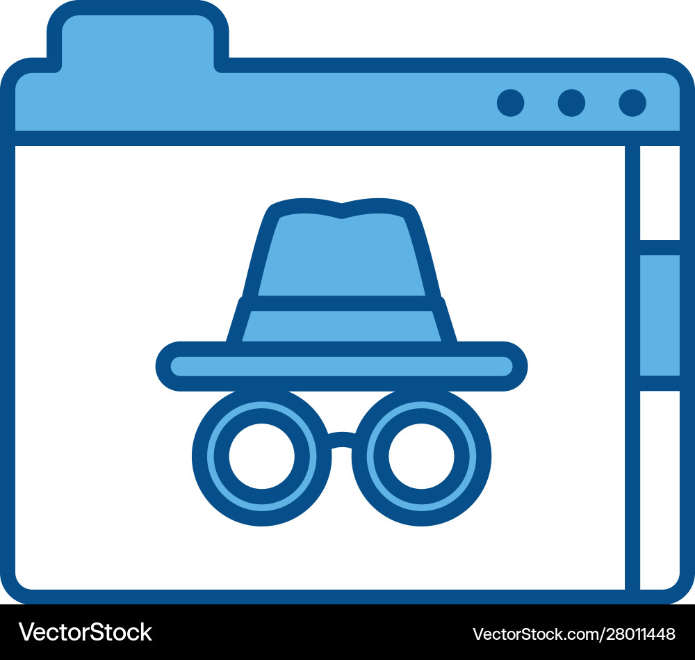 Folder file internet line and fill vector image
