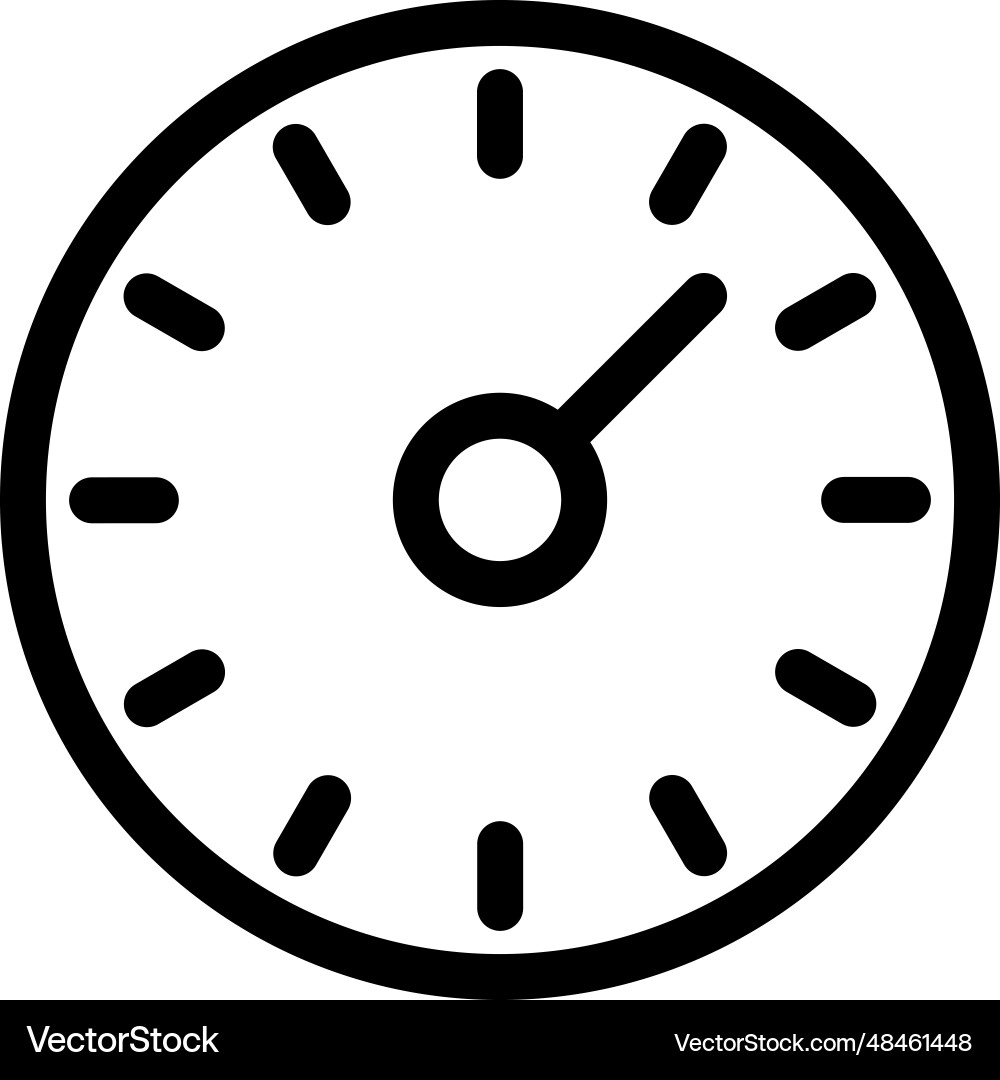 Gauge linear icon round measurement indicator Gauge linear icon round measurement indicator Vector Image