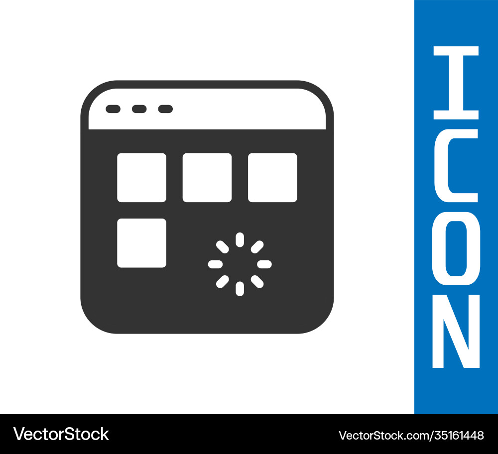 Grey loading a data window with progress bar Grey loading a data window with progress bar vector image