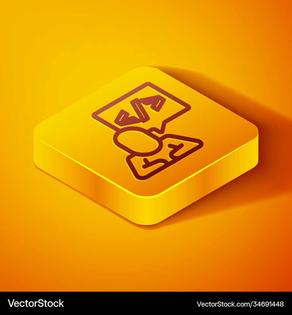 Isometric line web design and front end Isometric line web design and front end vector image