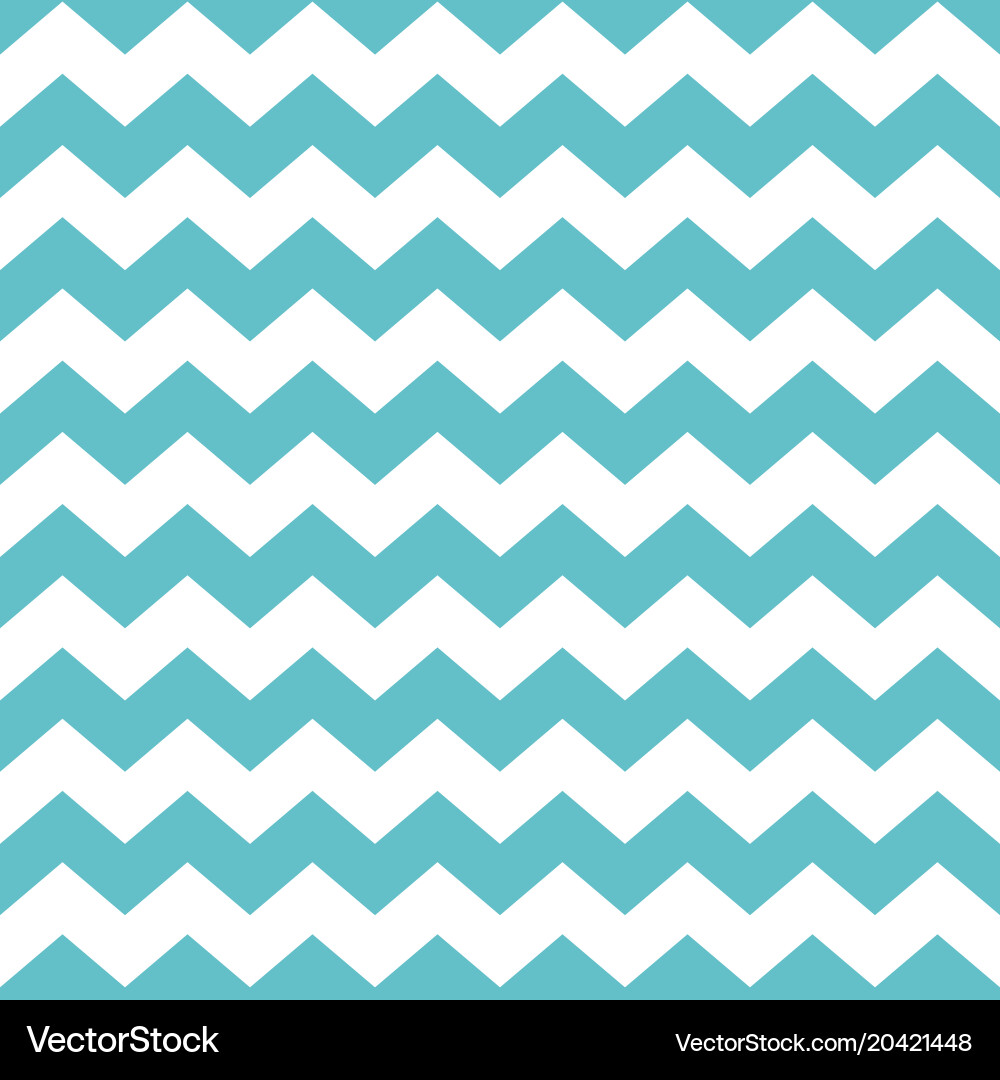 Tile pattern with green zig zag print on white vector image