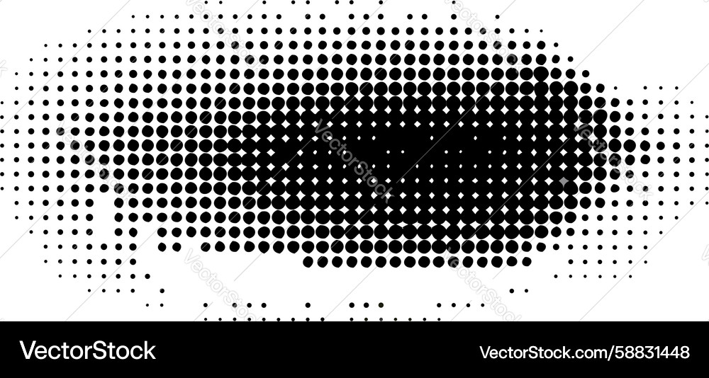 Wide light halftone blob for subtle textured Vector Image