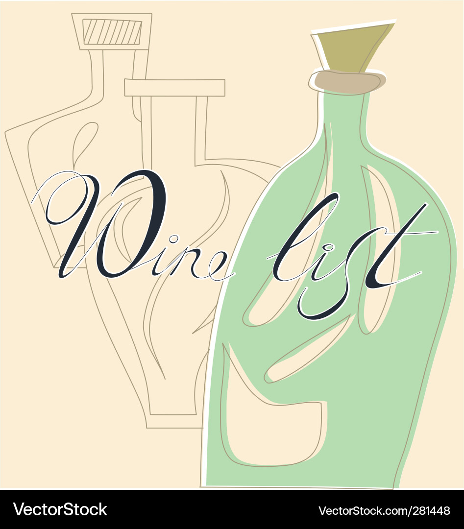 Wine list Vector Image
