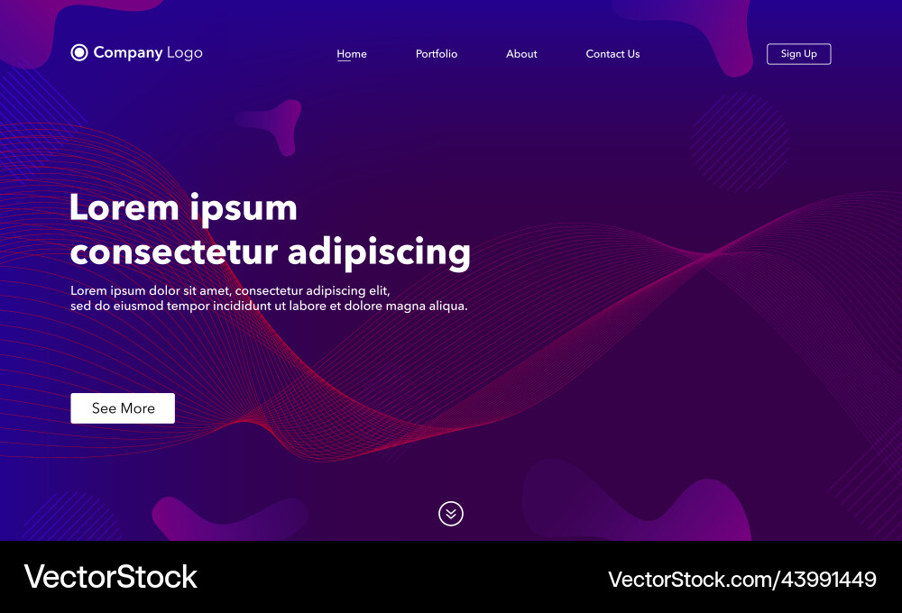 Abstract background website landing page template Abstract background website landing page template vector image