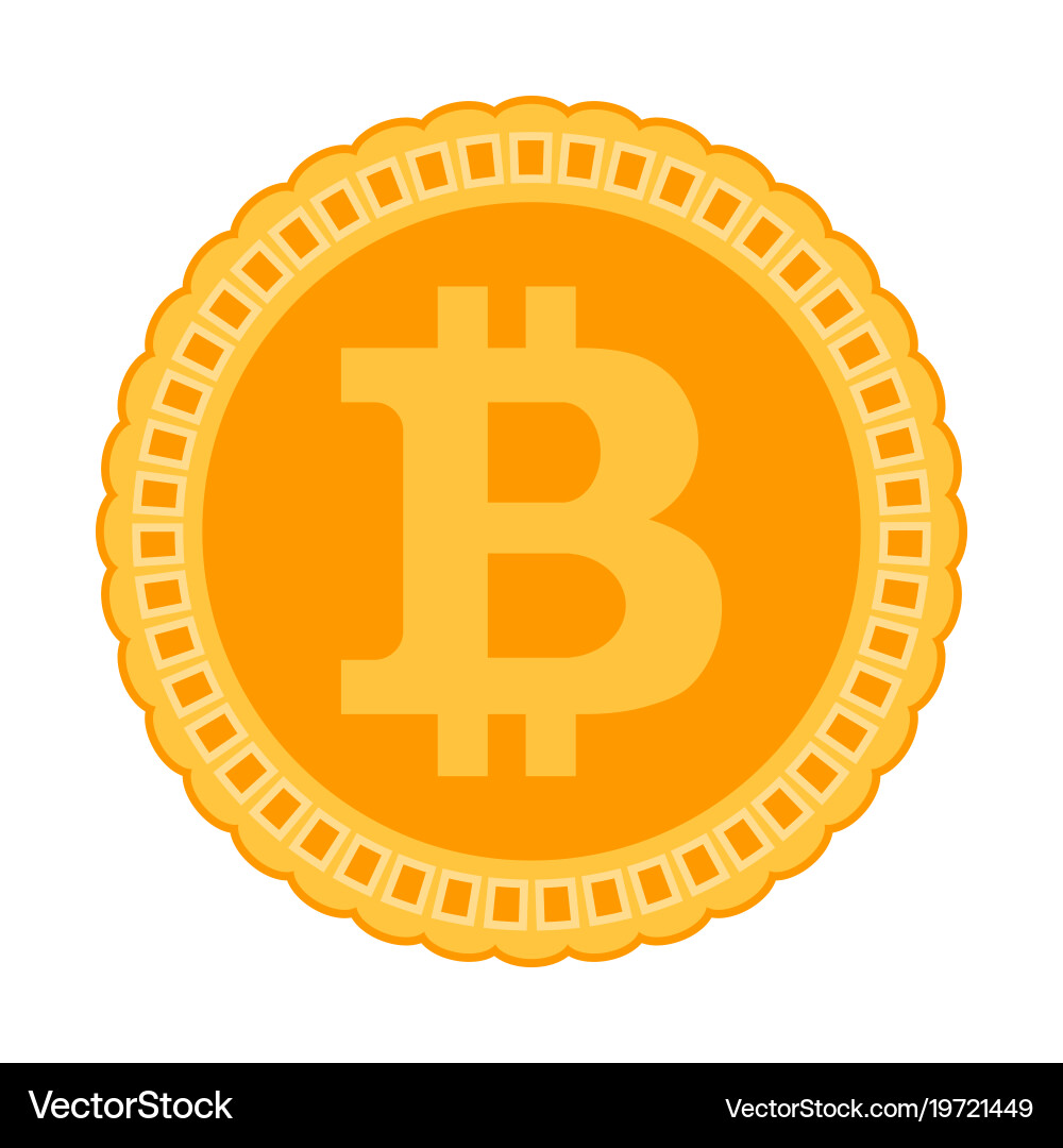 Bitcoin icon crypto coin – Royalty-Free Vector | VectorStock