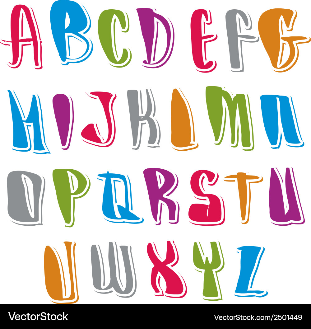 Calligraphic script alphabet letters set font Vector Image
