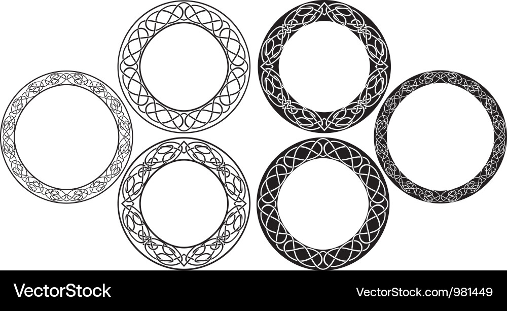 Celtic Knot Circle Vector Image