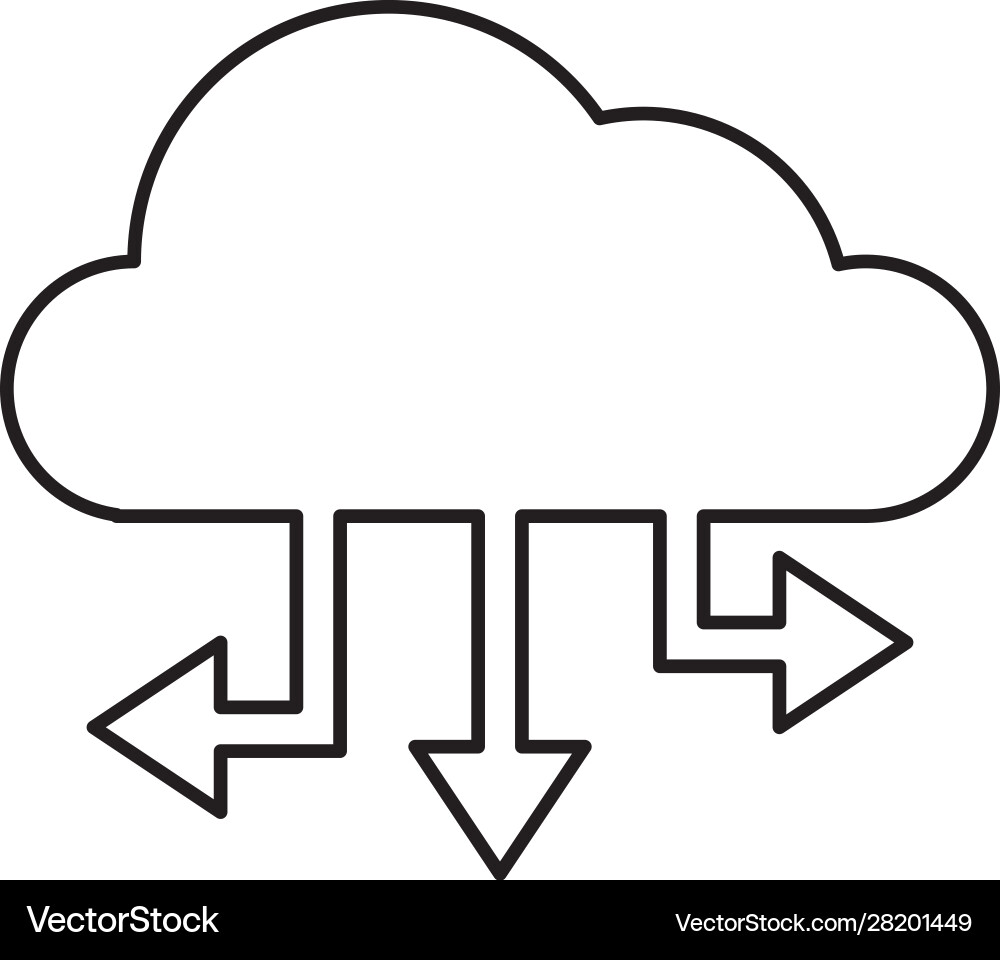 Cloud computing data isolated icon vector image