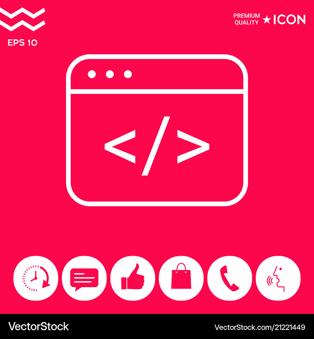 Code editor icon vector image