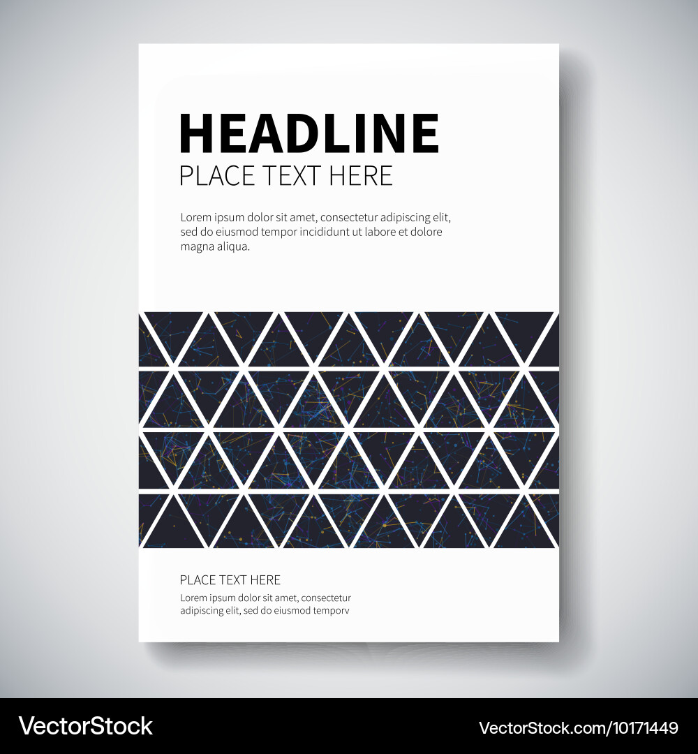 Cover design with abstract colorful triangulated vector image