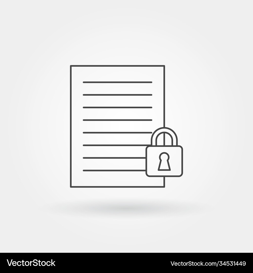Data sheet security single isolated icon Data sheet security single isolated icon vector image