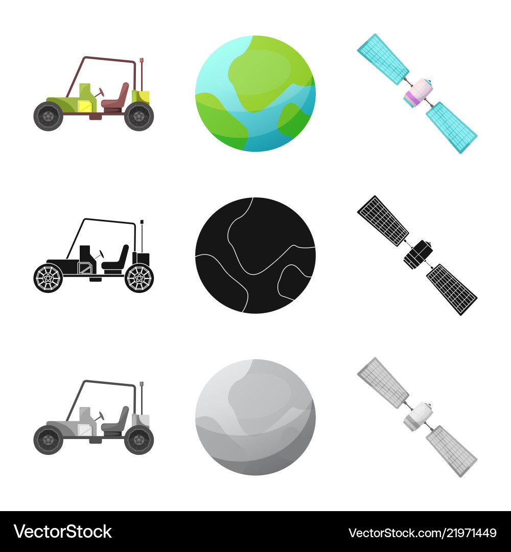 Design of mars and space symbol set Design of mars and space symbol set vector image