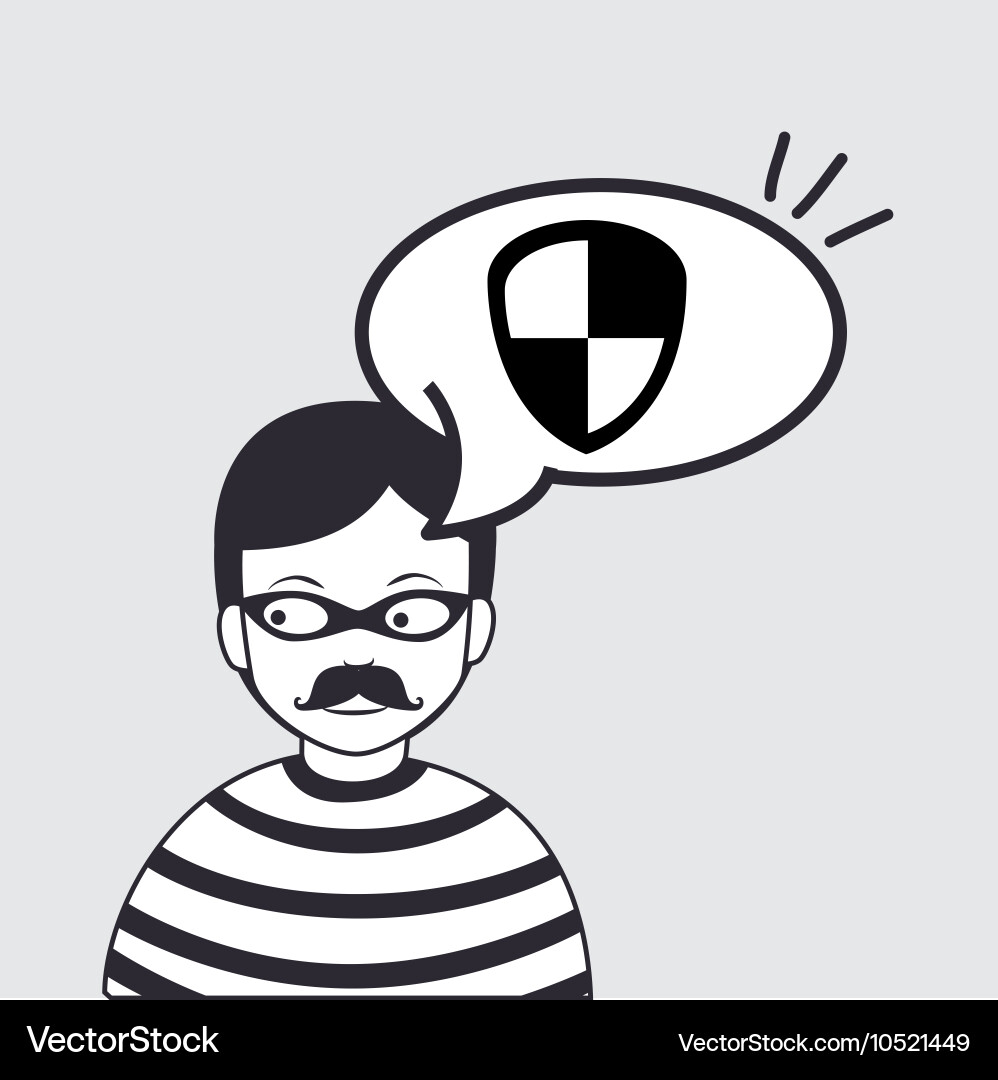 Hacker information app icon vector image