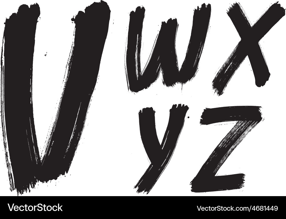 Handwritten Brush Script Font vector image