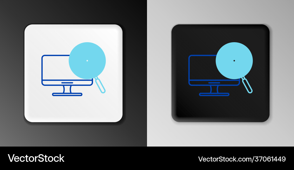 Line computer monitor diagnostics icon isolated Vector Image